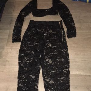 2 piece pants suit